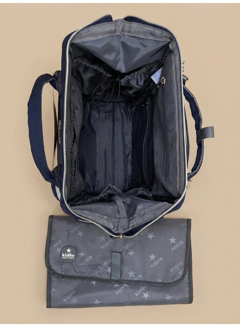 Kidilo Professional Diaper Backpack for Moms & Dads - Large Capacity Multi-Function Travel Bag with Portable Changing Pad & Insulated Pockets - Image 4